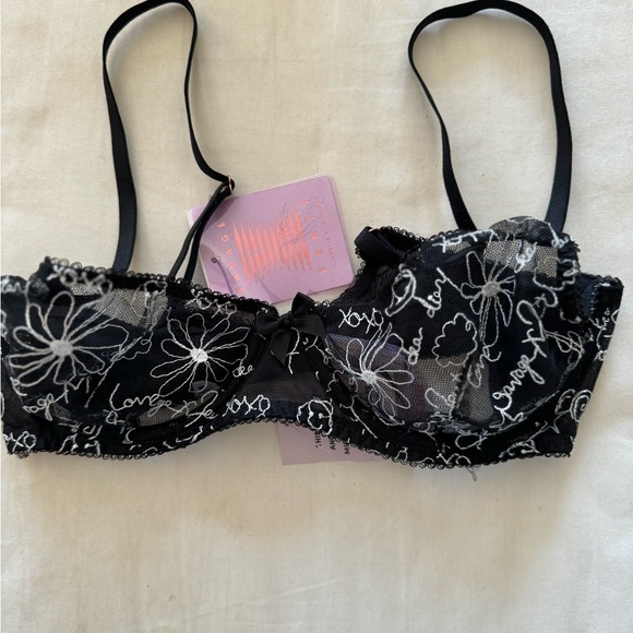 Savage x Fenty By Rihanna Dear Diary Embroidered Unlined Bra - Picture 3 of 8